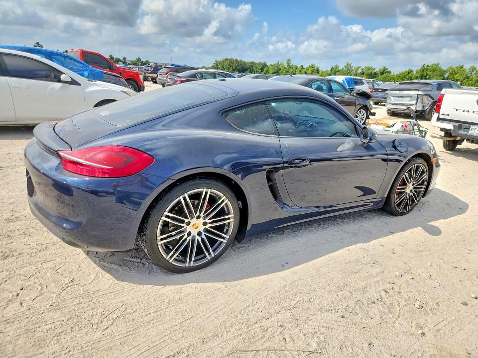 2015 Porsche Cayman VIN WP0AB2A82FK183641 COPART salvage auction — PARTIAL REPAIR, Tx - Salvage Vehicle Title, sold $15,300 on 2026-09-15 (photo 3)