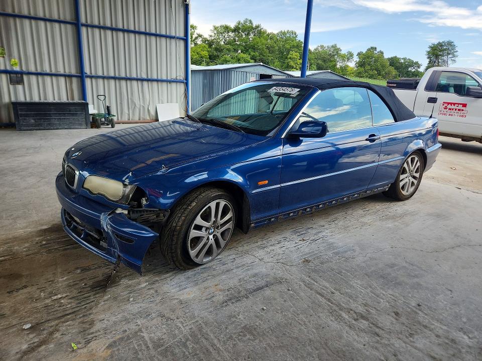 2002 BMW 3 series VIN WBABS53492JU90558 COPART salvage auction — ROLLOVER, GA - CERT OF TITLE-SALVAGE (P), sold $425 on 2026-08-20 (photo 1)