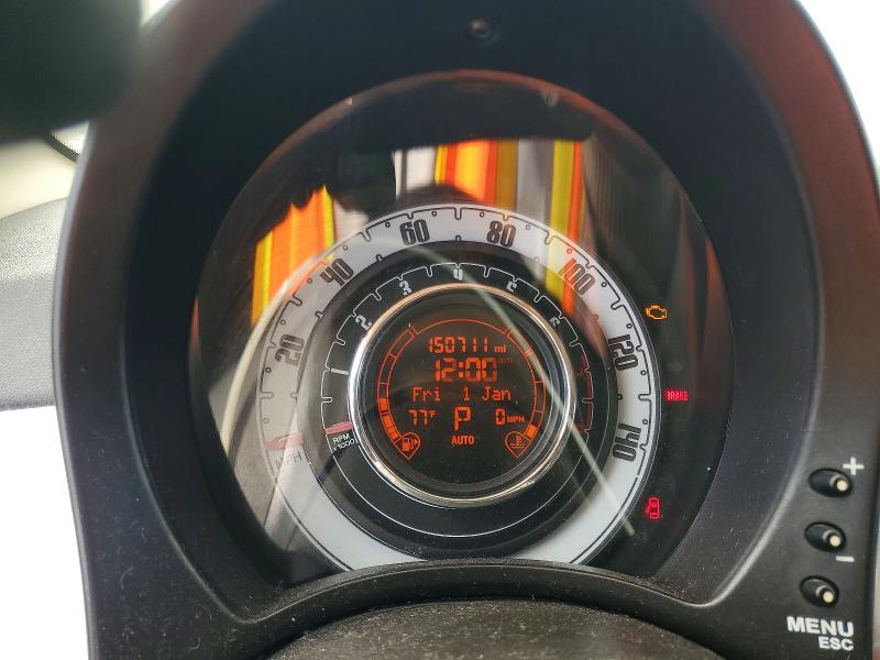 2012 Fiat 500 VIN 3C3CFFAR7CT123821 COPART salvage auction — NORMAL WEAR, CA - DIS/DLR/EXP ONLY CLEAN TITLE, sold $150 on 2026-08-18 (photo 9)