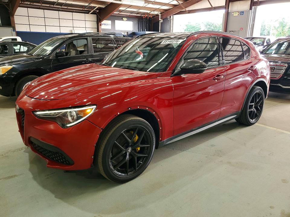 2019 Alfa romeo Stelvio VIN ZASPAKBN7K7C53964 COPART salvage auction — FRONT END, WV - CERTIFICATE OF TITLE (P), sold $9,200 on 2026-08-17 (photo 1)