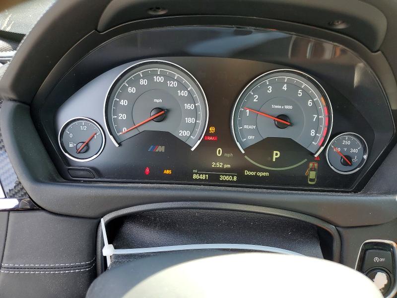 2016 BMW M4 VIN WBS3R9C5XGK337958 COPART salvage auction — SIDE, CA - SALVAGE CERTIFICATE, sold $19,700 on 2026-08-24 (photo 9)