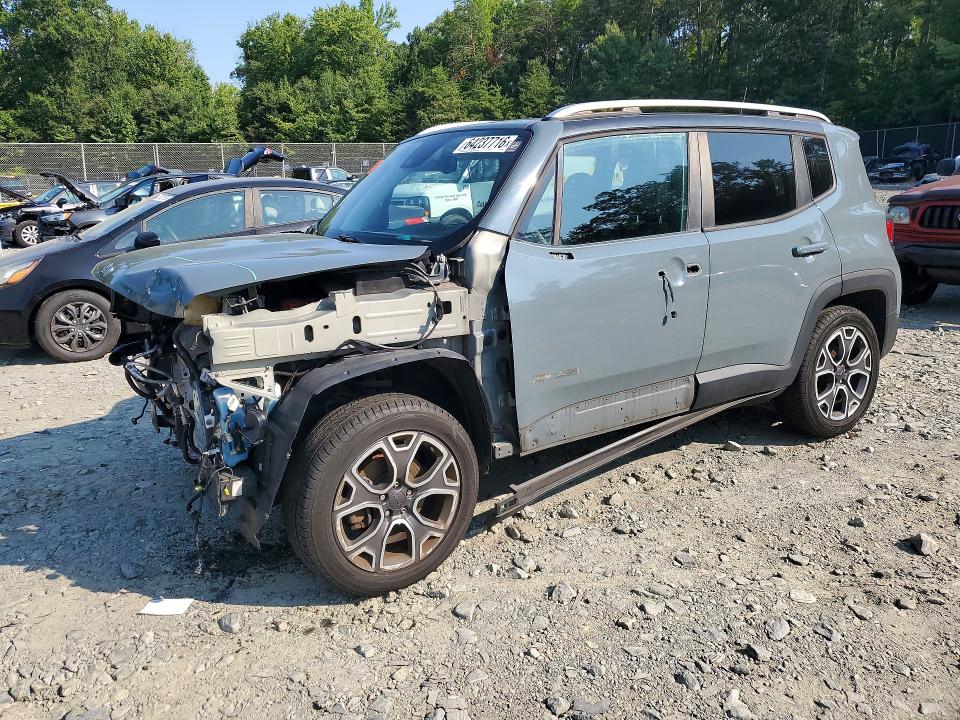 2018 Jeep Renegade VIN ZACCJBDB9JPH00208 COPART salvage auction — FRONT END, Md - Cert Of Salvage > 75% Damage, sold $875 on 2026-08-18 (photo 1)