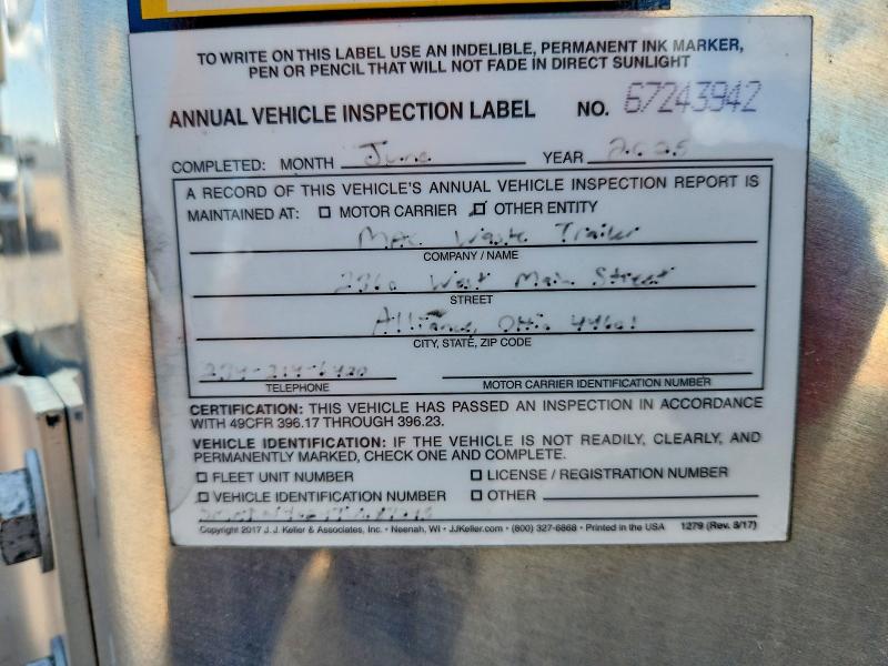 2026 Mac Trailers VIN 5MADB4024TW087245 COPART salvage auction — ROLLOVER, MO - SALVAGE CERTIFICATE OF TITLE, sold $11,500 on 2026-08-27 (photo 8)