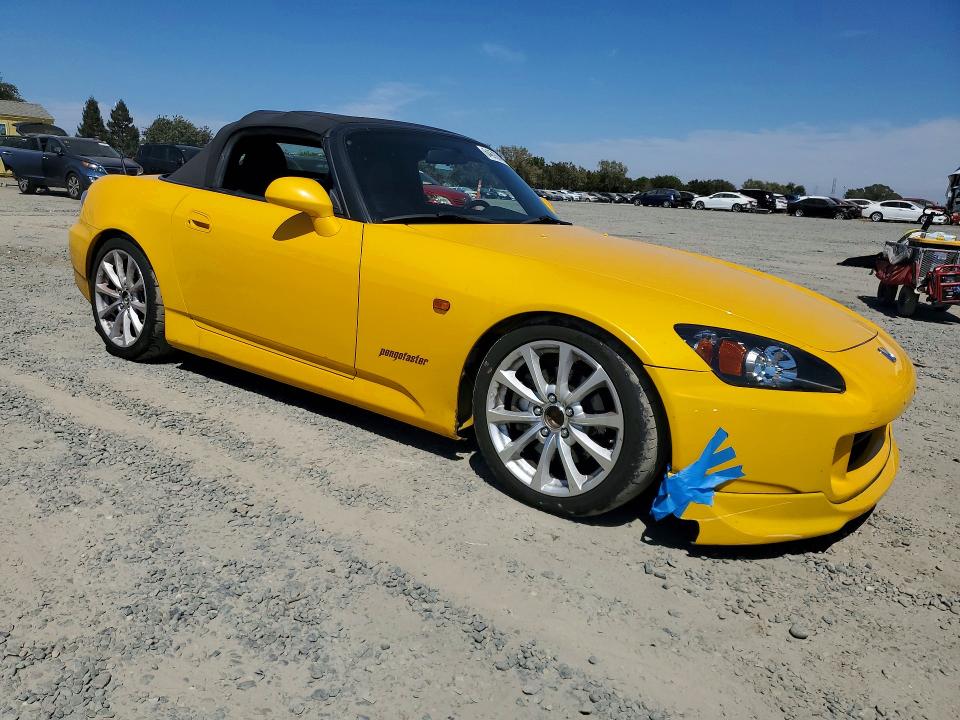 2007 Honda S2000 VIN JHMAP21447S001095 COPART salvage auction — FRONT END, CA - SALVAGE CERTIFICATE, sold $18,900 on 2026-08-27 (photo 4)