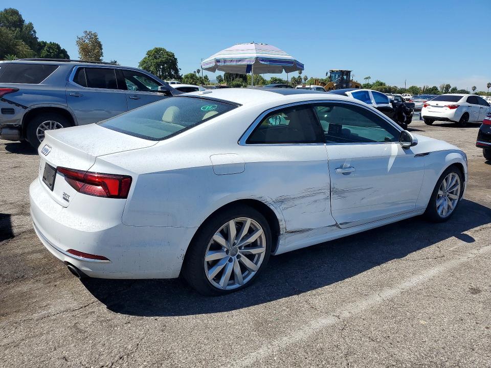 2018 Audi A5 VIN WAUNNAF55JA094918 COPART salvage auction — SIDE, CA - SALVAGE CERTIFICATE, sold $9,100 on 2026-08-21 (photo 3)