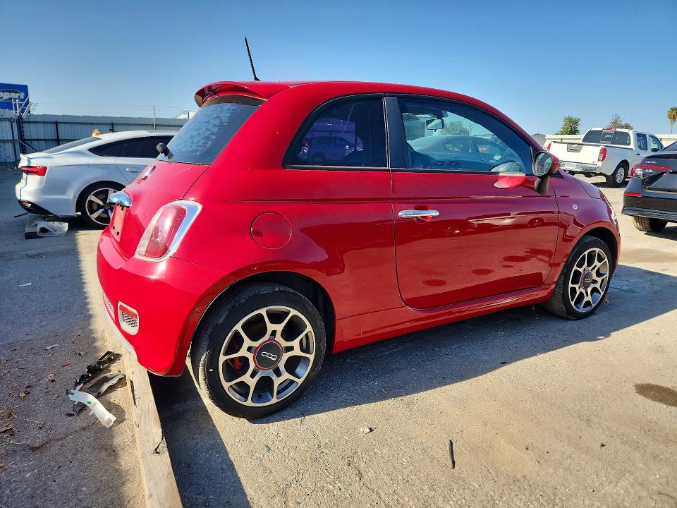 2013 Fiat 500 VIN 3C3CFFBR8DT674422 COPART salvage auction — MECHANICAL, Ca - Salvage Certificate, sold $200 on 2026-09-18 (photo 3)