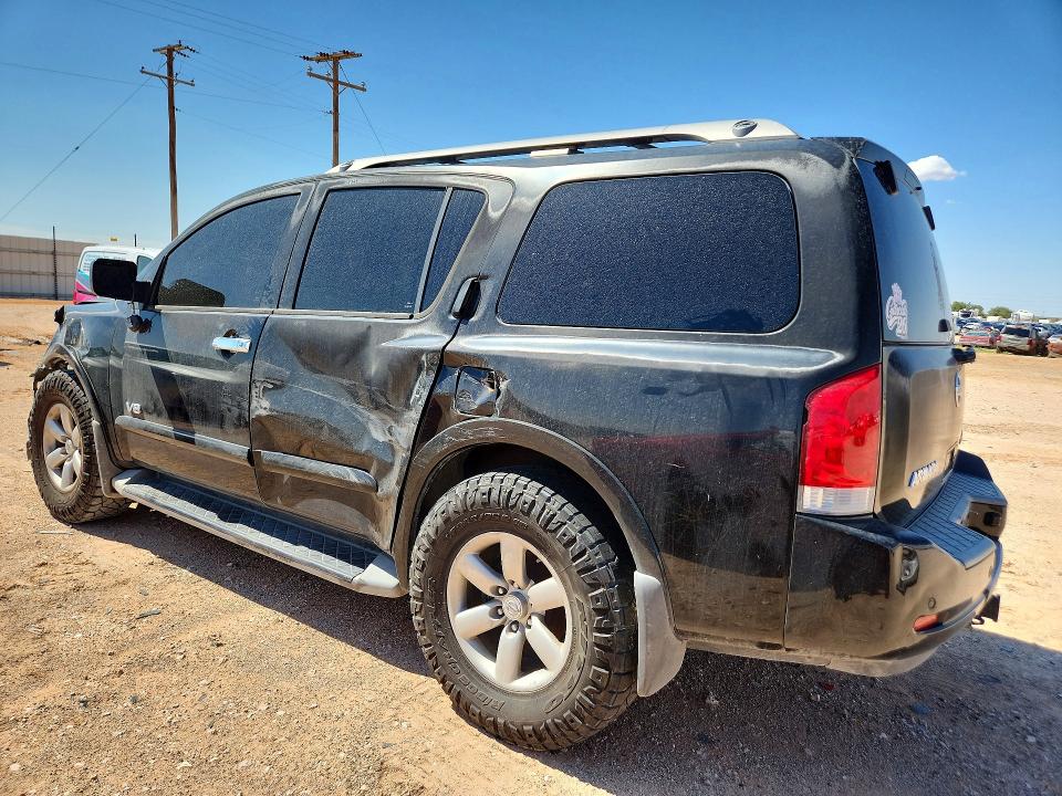 2008 Nissan Armada VIN 5N1BA08D88N633398 COPART salvage auction — FRONT END, OK - CERT OF TITLE-SALVAGE (P), sold $125 on 2026-10-07 (photo 2)