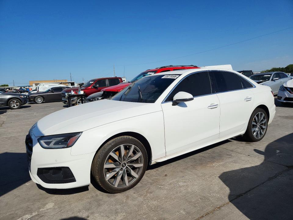 2021 Audi A4 VIN WAUABAF46MA053684 — COPART salvage auction photo