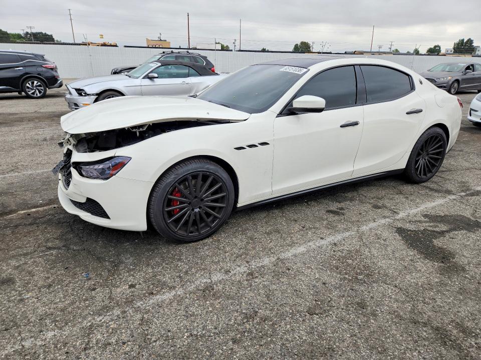 2017 Maserati Ghibli VIN ZAM57XSA3H1251452 COPART salvage auction — FRONT END, Ca - Salvage Certificate, sold $3,250 on 2026-09-01 (photo 1)