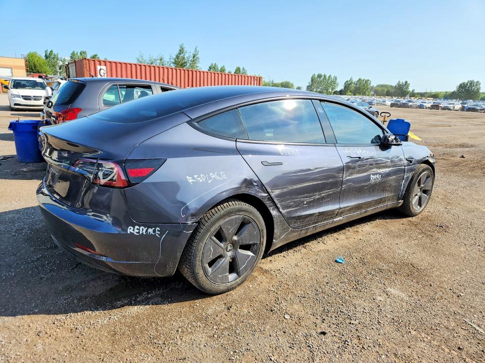 2023 Tesla Model 3 VIN 5YJ3E1EA2PF508682 COPART salvage auction — SIDE, ON - PERMIT NO BRAND - UNFIT, sold $8,600 on 2026-08-25 (photo 3)