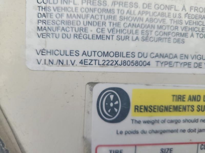 2018 Kz Connect VIN 4EZTL222XJ8058004 COPART salvage auction — MINOR DENT/SCRATCHES, ME - CERTIFICATE OF TITLE, sold $4,100 on 2026-09-15 (photo 8)