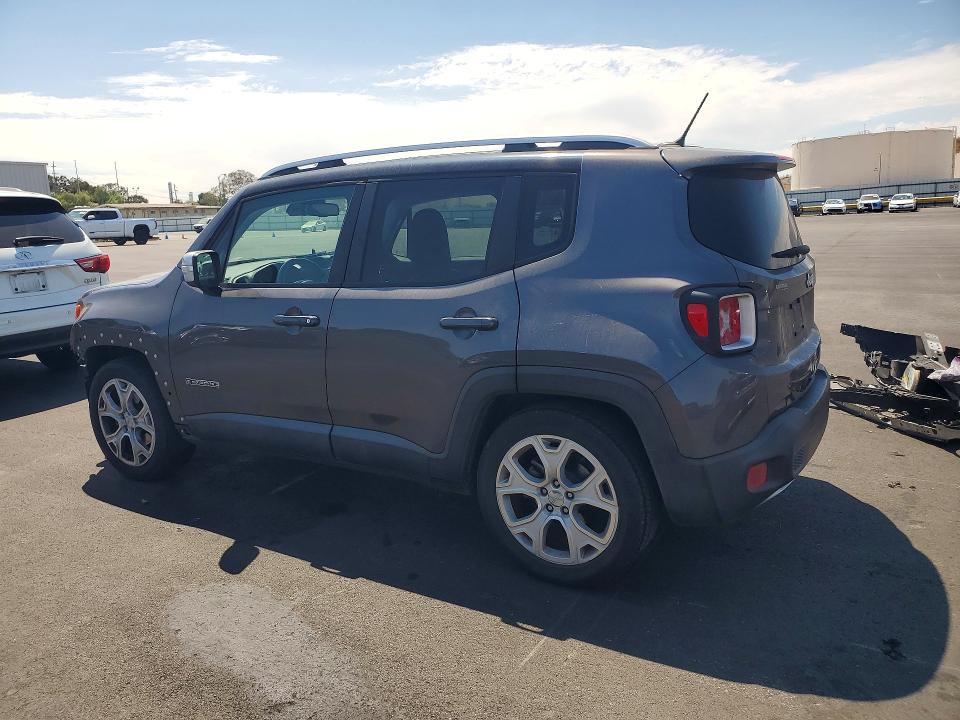 2016 Jeep Renegade VIN ZACCJADT2GPC73918 COPART salvage auction — FRONT END, Ca - Salvage Certificate, sold $1,750 on 2026-08-17 (photo 2)