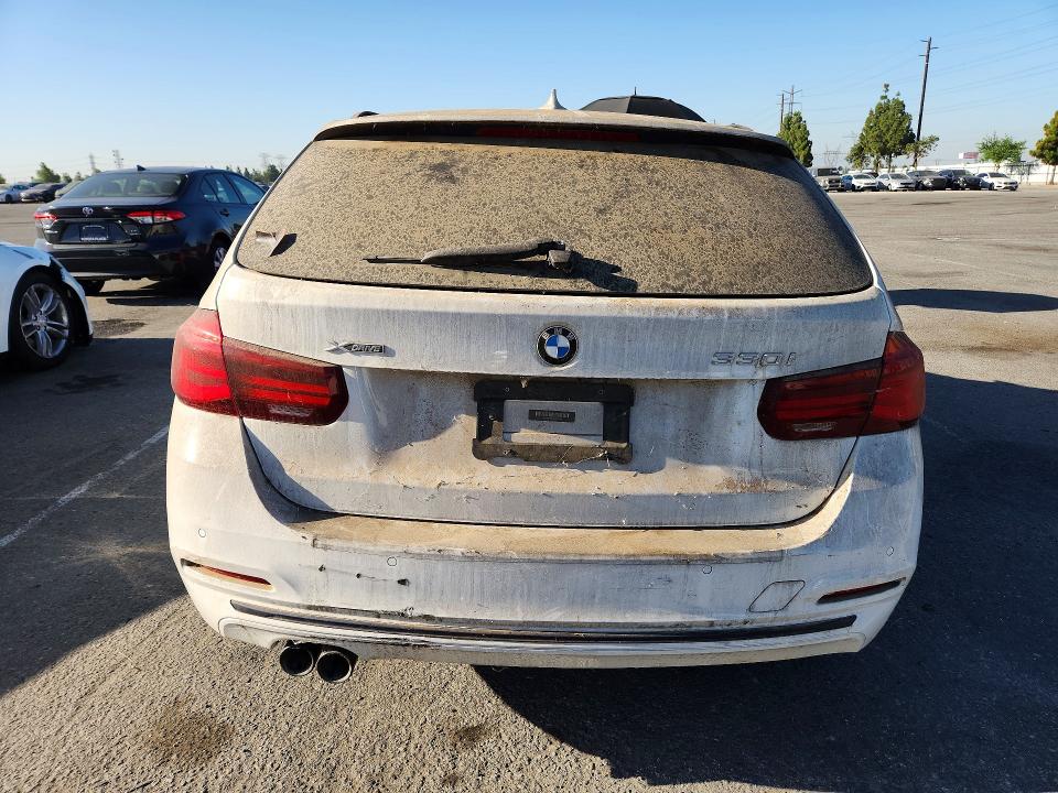 2018 BMW 3 series VIN WBA8K3C52JA023858 COPART salvage auction — ALL OVER, CA - LIEN PAPERS-SALVAGE OR AC, sold $425 on 2026-08-18 (photo 6)