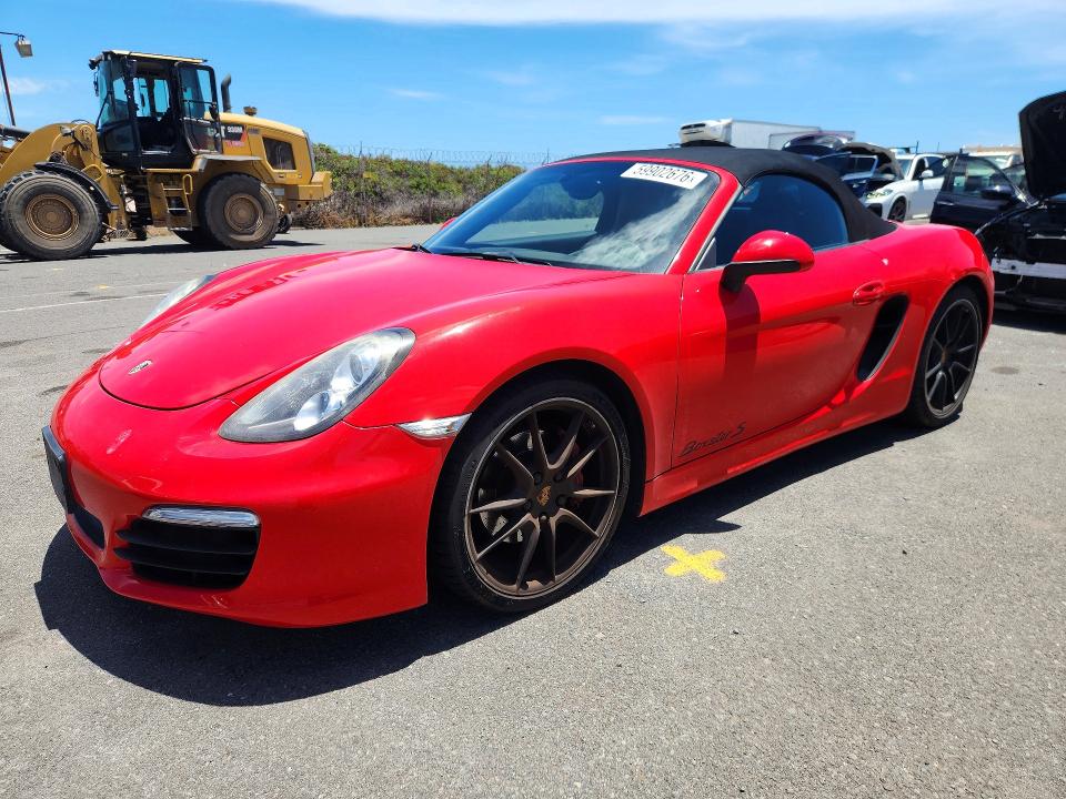 2015 Porsche Boxster VIN WP0CB2A8XFS140061 — COPART salvage auction photo