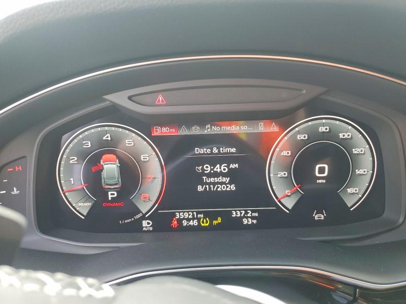 2023 Audi Sq8 VIN WA1EVBF13PD051721 COPART salvage auction — REAR END, Mo - Salvage Certificate Of Title, sold $30,500 on 2026-09-29 (photo 9)