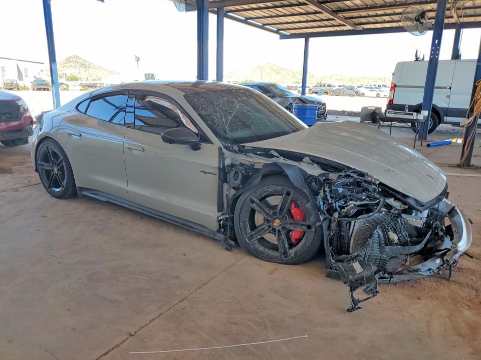2025 Porsche Taycan VIN WP0AD2Y15SSA50310 COPART salvage auction — FRONT END, Az - Cert Of Title - Salvage, sold $38,750 on 2026-09-15 (photo 4)