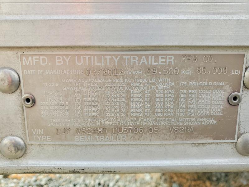 2013 Utility trailer VIN 1UYVS2485DU570605 COPART salvage auction — UNDERCARRIAGE, CA - SALVAGE CERTIFICATE, sold $1,050 on 2026-10-08 (photo 8)
