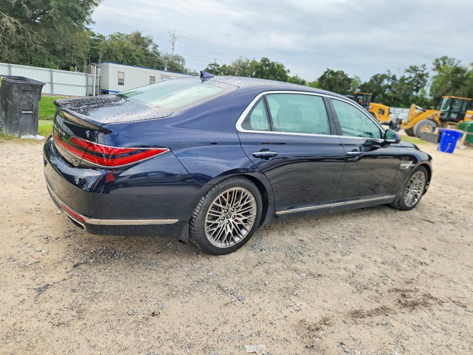 2021 Genesis G90 VIN KMTF54PH6MU085411 COPART salvage auction — WATER/FLOOD, Fl - Cert Of Title-Slvg Rebld Flood, sold $325 on 2026-09-08 (photo 3)