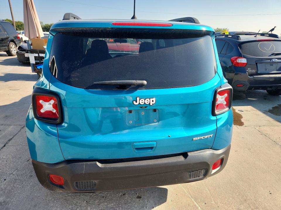 2020 Jeep Renegade VIN ZACNJAA15LPL35573 COPART salvage auction — FRONT END, TX - CERTIFICATE OF TITLE, sold $725 on 2026-08-06 (photo 6)