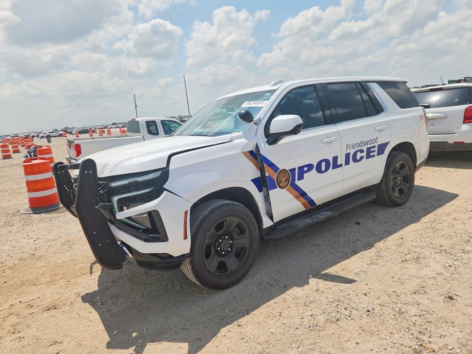 2025 Chevrolet Tahoe VIN 1GNS5UED4SR201628 COPART salvage auction — FRONT END, Tx - Salvage Vehicle Title, sold $21,100 on 2026-09-14 (photo 1)