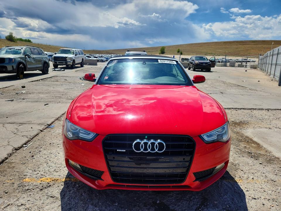 2014 Audi A5 VIN WAULFAFH4EN013923 COPART salvage auction — HAIL, Co - Public - Salvage Title, sold $2,700 on 2026-09-02 (photo 5)