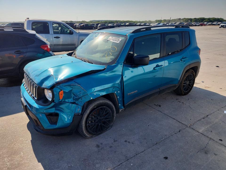2020 Jeep Renegade VIN ZACNJAA15LPL35573 COPART salvage auction — FRONT END, TX - CERTIFICATE OF TITLE, sold $725 on 2026-08-06 (photo 1)