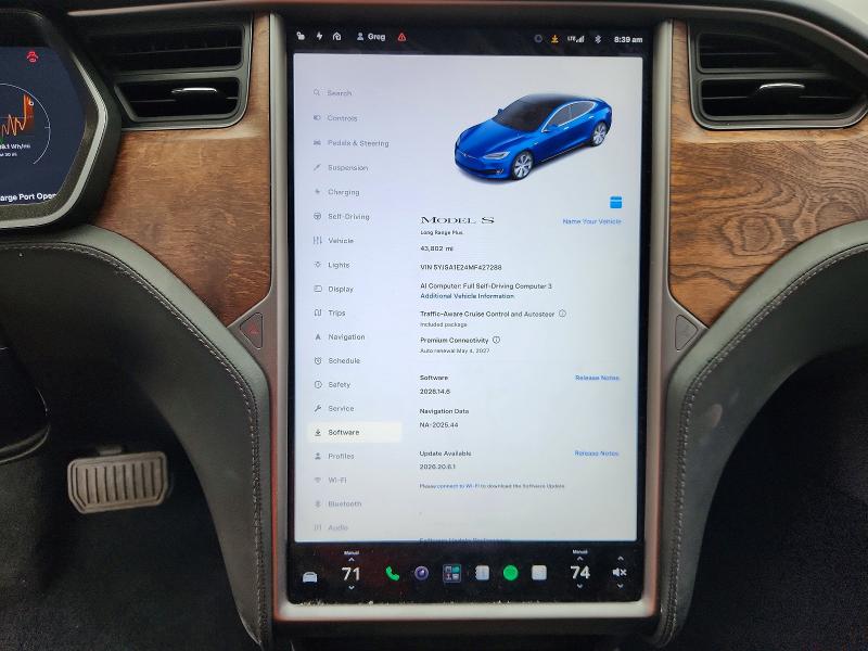 2021 Tesla Model s VIN 5YJSA1E24MF427288 COPART salvage auction — SIDE, Ca - Salvage Certificate, sold $10,200 on 2026-09-01 (photo 9)