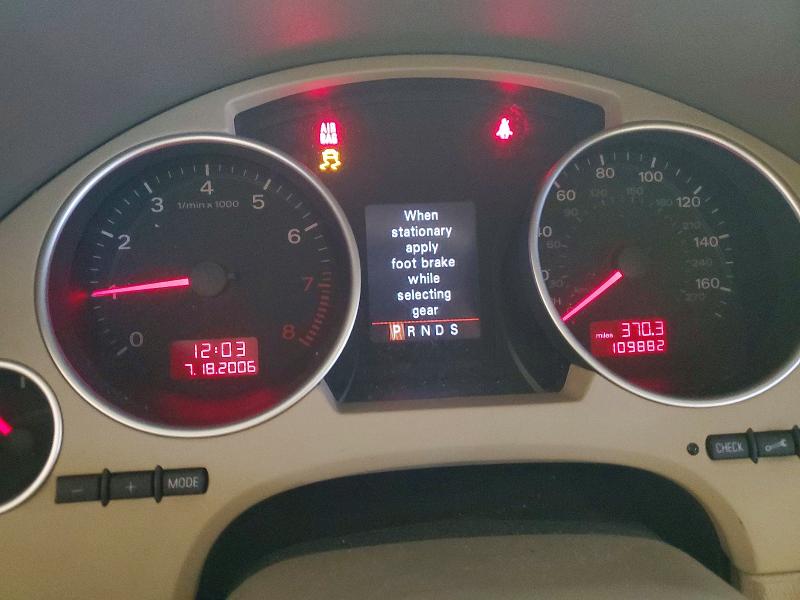 2007 Audi A4 VIN WAUDF48H07K032587 COPART salvage auction — FRONT END, PA - CERTIFICATE OF SALVAGE, sold $15 on 2026-08-19 (photo 9)