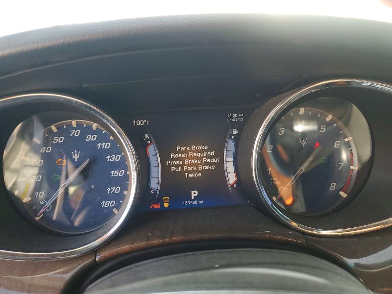 2014 Maserati Quattroporte VIN ZAM56RRA2E1078183 COPART salvage auction — MINOR DENT/SCRATCHES, Tx - Certificate Of Title, sold $4,250 on 2026-08-31 (photo 9)