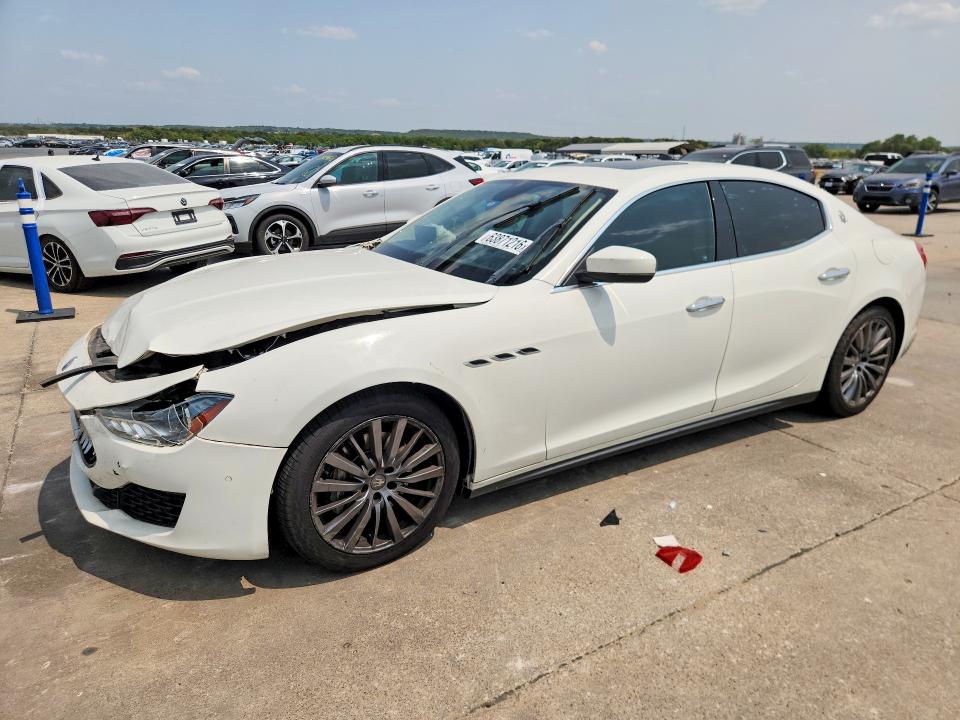 2020 Maserati Ghibli VIN ZAM57XSA7L1344418 COPART salvage auction — FRONT END, Tx - Salvage Vehicle Title, sold $4,650 on 2026-08-17 (photo 1)