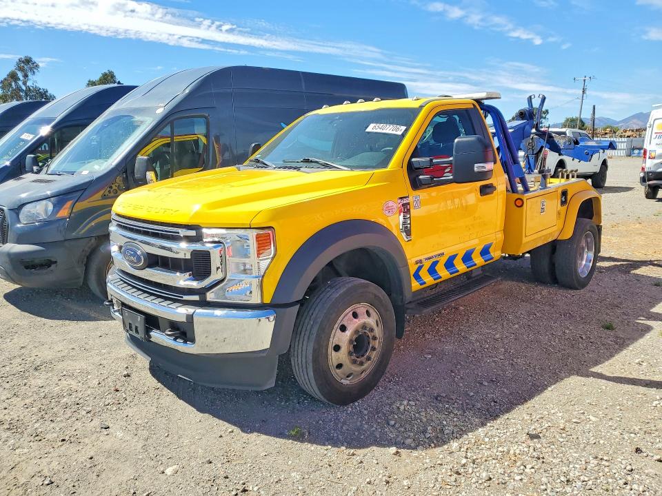 2021 Ford F550 VIN 1FDUF5GT1MDA06591 COPART salvage auction — MINOR DENT/SCRATCHES, Ca - Dis/Dlr/Exp Only Clean Title (P), sold $22,200 on 2026-08-31 (photo 1)