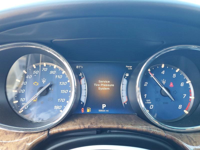 2014 Maserati Quattroporte VIN ZAM56RRA3E1126094 COPART salvage auction — MINOR DENT/SCRATCHES, Fl - Dis/Dlr/Exp Only Clean Title, sold $2,650 on 2026-08-28 (photo 9)