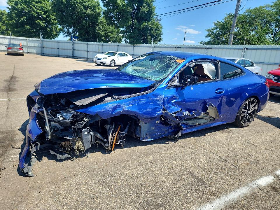 2021 BMW M440i VIN WBA13AR05MCG01347 COPART salvage auction — ALL OVER, OH - CERT OF TITLE-SALVAGE, sold $5,900 on 2026-08-12 (photo 1)