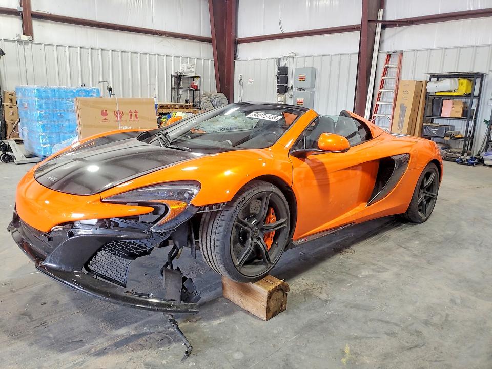 2015 Mclaren 650s VIN SBM11FAA8FW003740 — COPART salvage auction photo