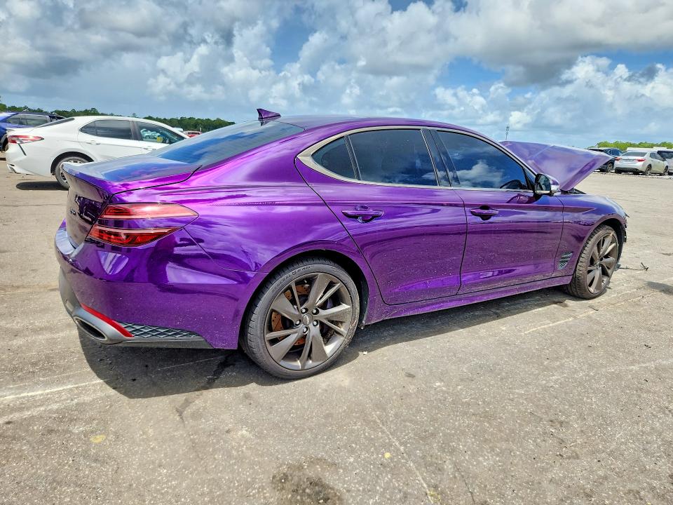 2022 Genesis G70 VIN KMTG54TE8NU103263 COPART salvage auction — FRONT END, Fl - Cert Of Title Slvg Rebuildable, sold $275 on 2026-09-18 (photo 3)