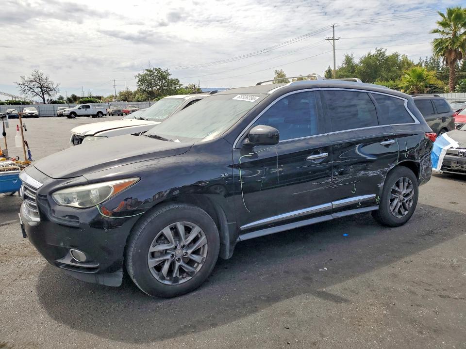 2015 Infiniti Qx60 VIN 5N1AL0MM1FC528481 COPART salvage auction — SIDE, CA - SALVAGE CERTIFICATE, sold $725 on 2026-08-20 (photo 1)