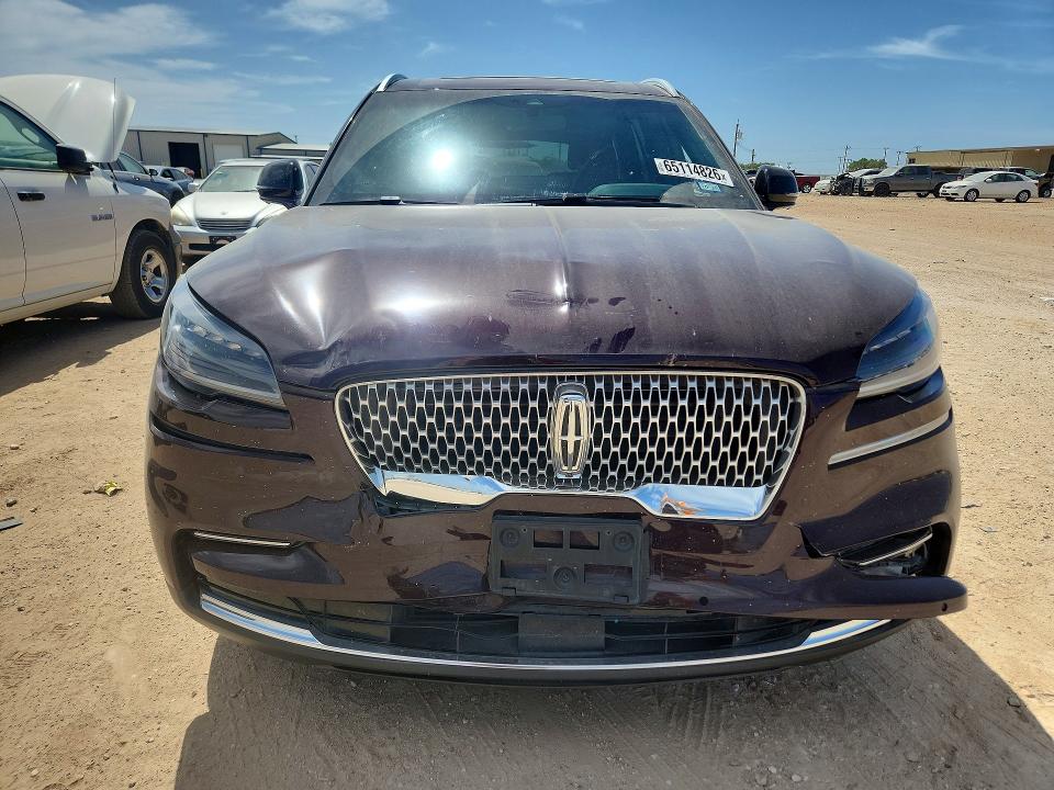 2023 Lincoln Aviator VIN 5LM5J7WC6PGL04666 COPART salvage auction — FRONT END, Tx - Salvage Vehicle Title, sold $9,200 on 2026-09-17 (photo 5)