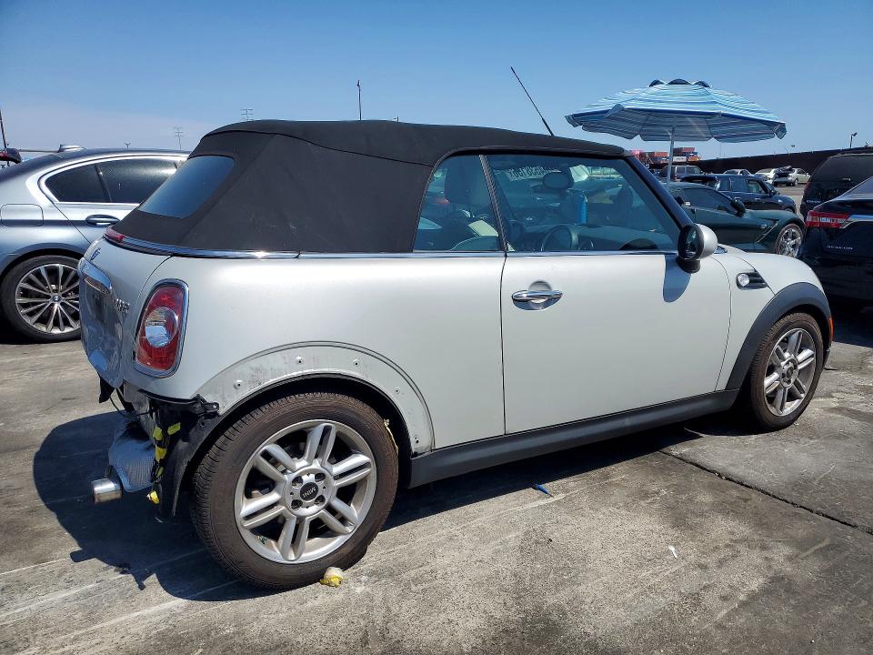 2012 Mini Cooper VIN WMWZN3C59CT134619 COPART salvage auction — REAR END, Salvage Title, sold $3,000 on 2026-08-21 (photo 3)