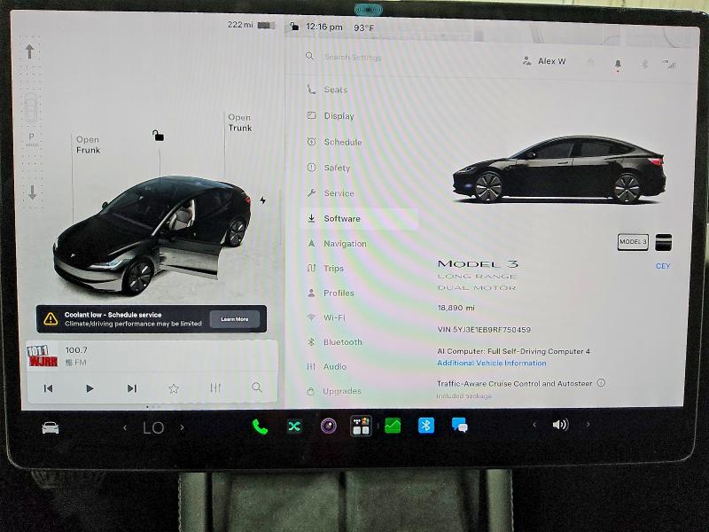 2024 Tesla Model 3 VIN 5YJ3E1EB9RF750459 COPART salvage auction — MINOR DENT/SCRATCHES, FL - CERTIFICATE OF TITLE, sold $18,800 on 2026-09-01 (photo 9)