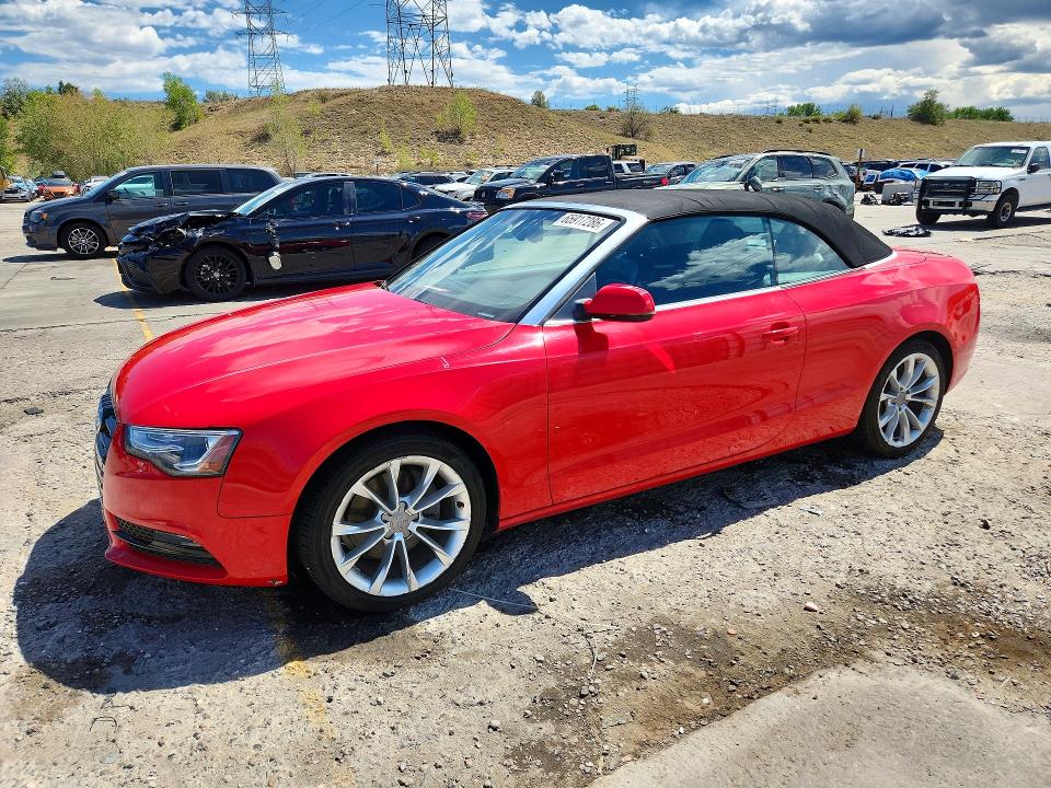2014 Audi A5 VIN WAULFAFH4EN013923 COPART salvage auction — HAIL, Co - Public - Salvage Title, sold $2,700 on 2026-09-02 (photo 1)