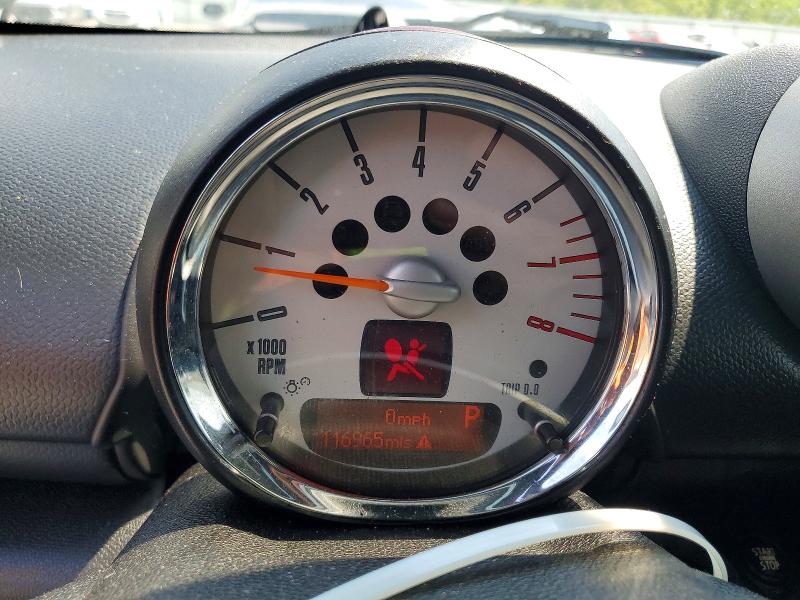 2012 Mini Cooper VIN WMWZC3C57CWL82579 COPART salvage auction — FRONT END, Oh - Cert Of Title-Salvage Flood, sold $125 on 2026-08-28 (photo 9)