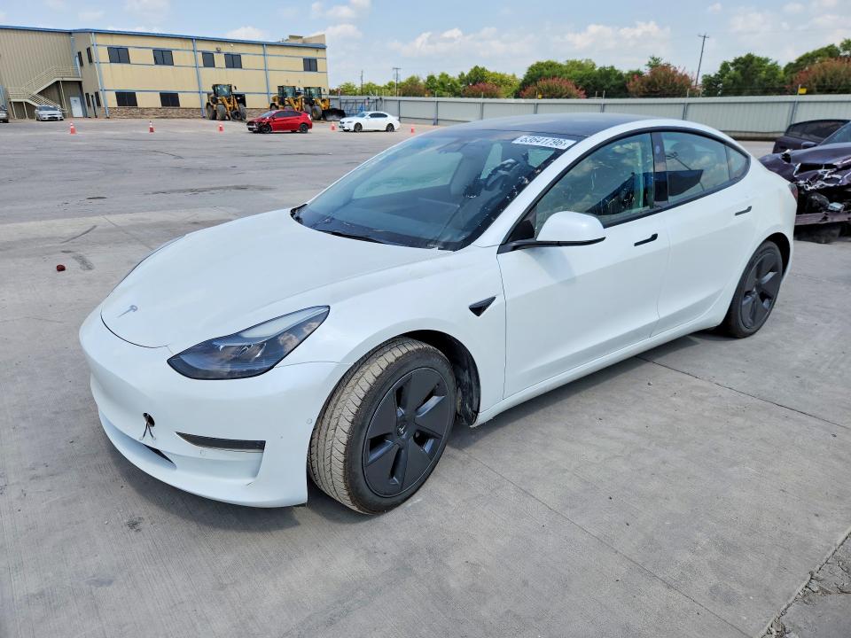 2021 Tesla Model 3 VIN 5YJ3E1EA8MF100280 — COPART salvage auction photo
