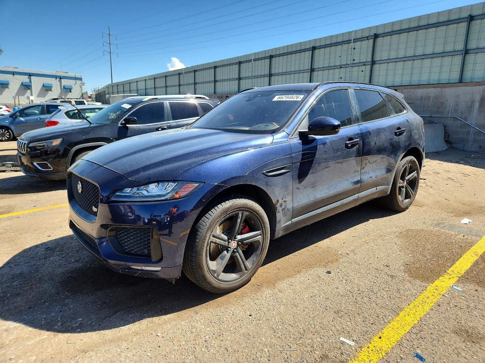 2017 Jaguar F-pace VIN SADCM2BVXHA075918 COPART salvage auction — MECHANICAL, Salvage Title, sold $2,600 on 2026-09-17 (photo 1)