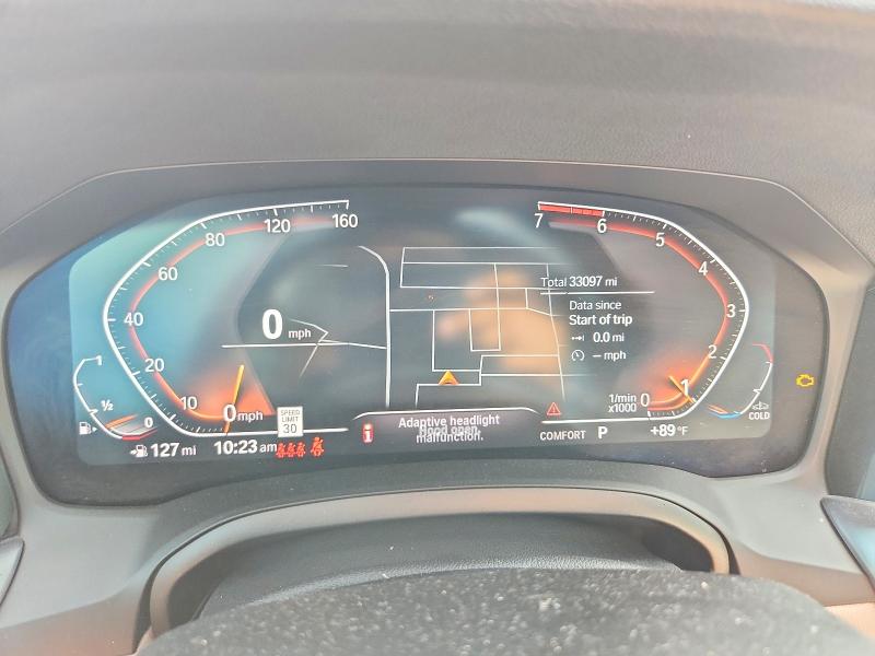 2022 BMW 3 Series VIN 3MW5R1J05N8C78273 COPART salvage auction — FRONT END, TX - SALVAGE VEHICLE TITLE, sold $8,300 on 2026-09-24 (photo 9)