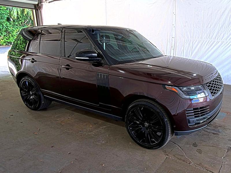 2018 Land rover RANGE ROVER VIN SALGS2SV6JA387736 COPART salvage auction — NORMAL WEAR, Fl - Certificate Of Title (P), sold $8,300 on 2026-08-19 (photo 1)