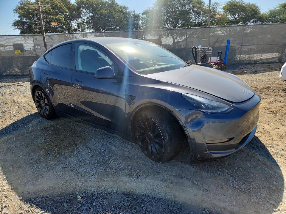 2023 Tesla Model y VIN 7SAYGDEFXPF921126 COPART salvage auction — FRONT END, Ca - Salvage Certificate, sold $12,100 on 2026-08-28 (photo 4)