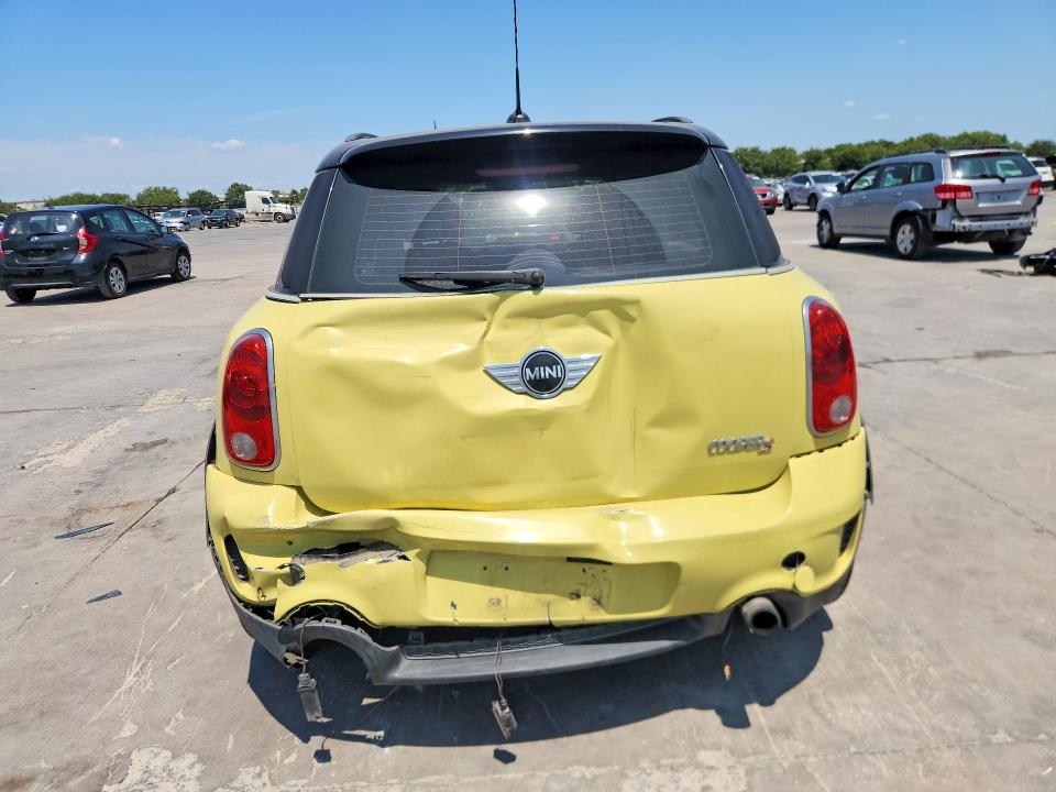 2012 Mini Cooper VIN WMWZC3C56CWL85473 COPART salvage auction — REAR END, Tx - Salvage Vehicle Title, sold $675 on 2026-08-27 (photo 6)