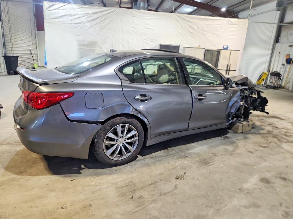 2014 Infiniti Q50 VIN JN1BV7AR5EM681937 COPART salvage auction — FRONT END, Ma - Cert Of Title-Reconstrctd Coll, sold $400 on 2026-09-30 (photo 3)