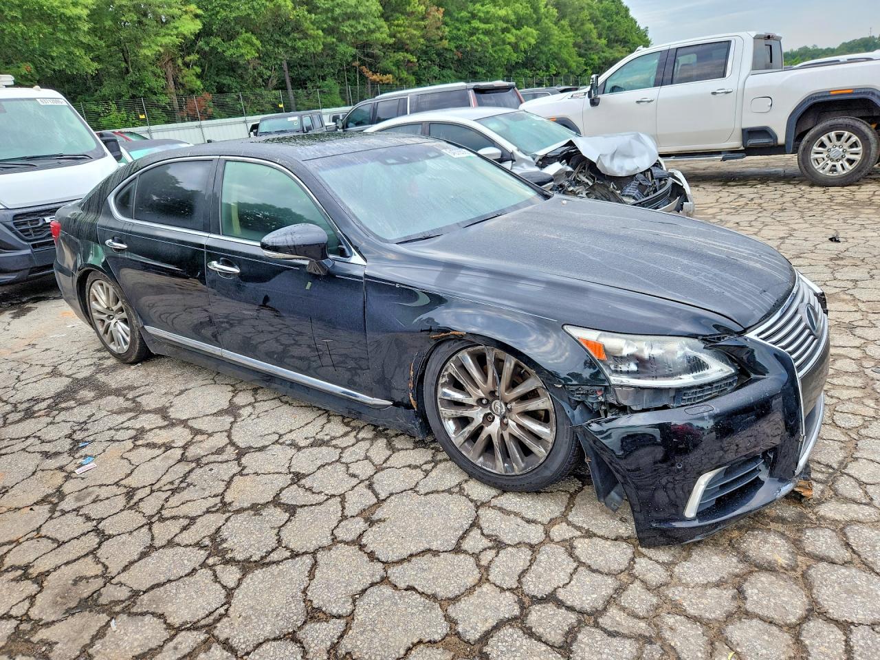 2014 Lexus Ls VIN JTHGL1EF3E5053065 COPART salvage auction — Front End, GA - CERTIFICATE OF TITLE (P), sold $5,300 on 2026-09-11 (photo 4)