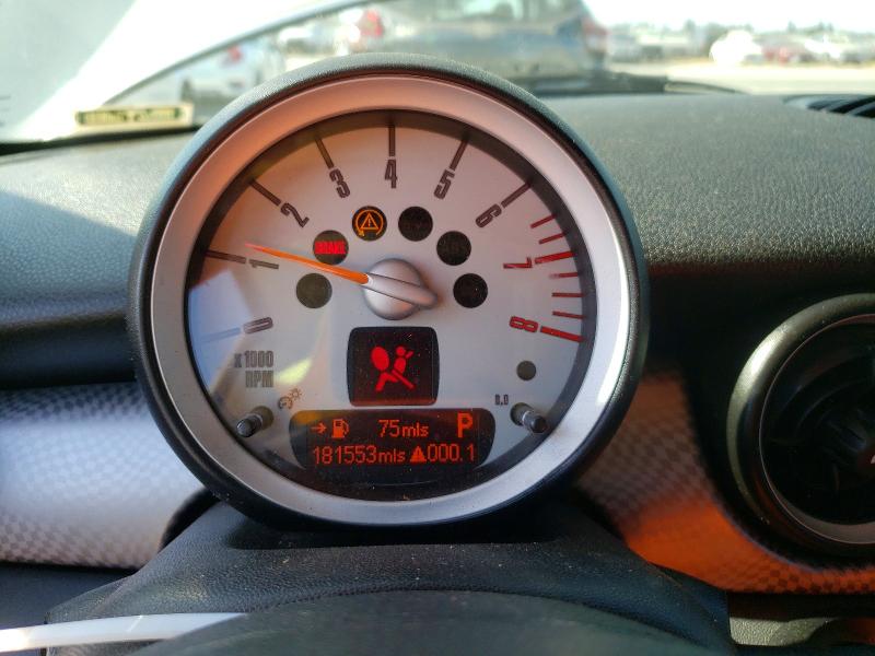 2009 Mini Cooper VIN WMWMM33599TP91829 COPART salvage auction — FRONT END, Ca - Salvage Certificate, sold $100 on 2026-08-11 (photo 9)